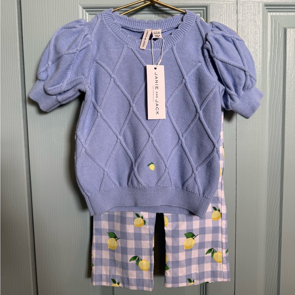 Janie and Jack Sweater and Cropped Pants set